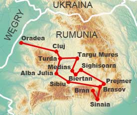 mapa trasy wycieczki